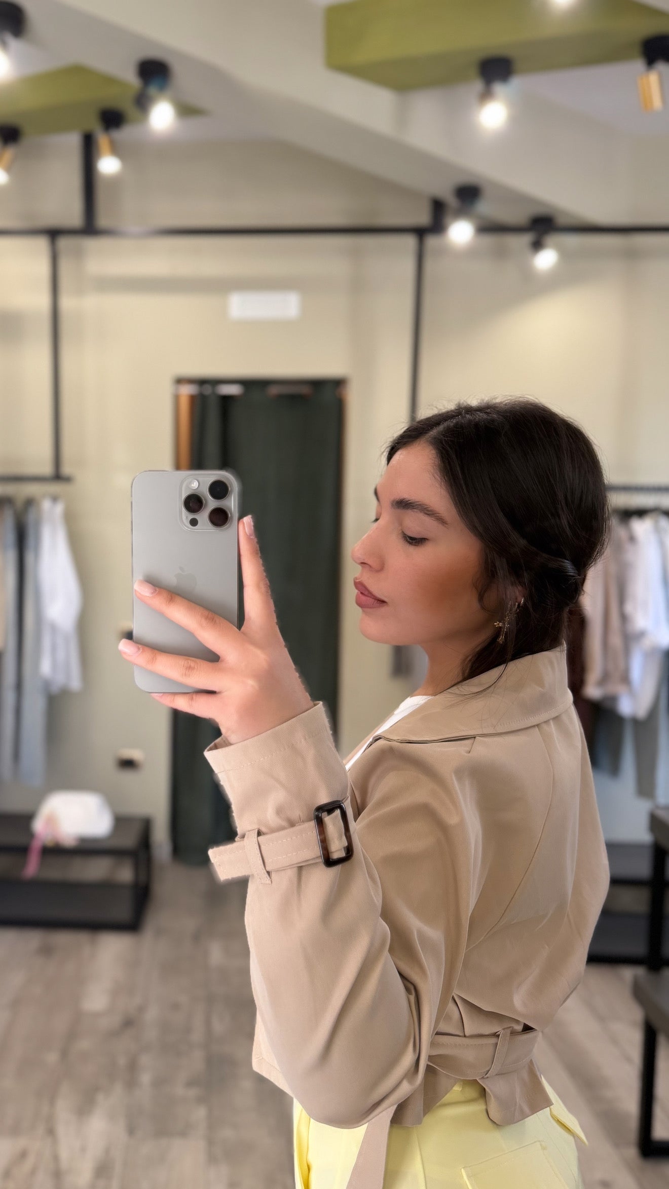 TRENCH CROPPED (beige)