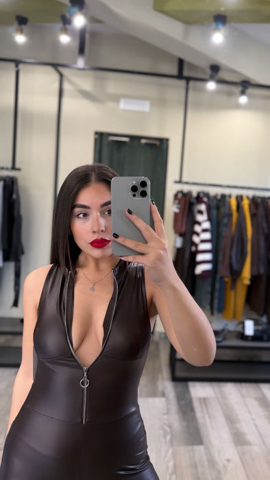 JUMPSUIT ELETTRA BROWN