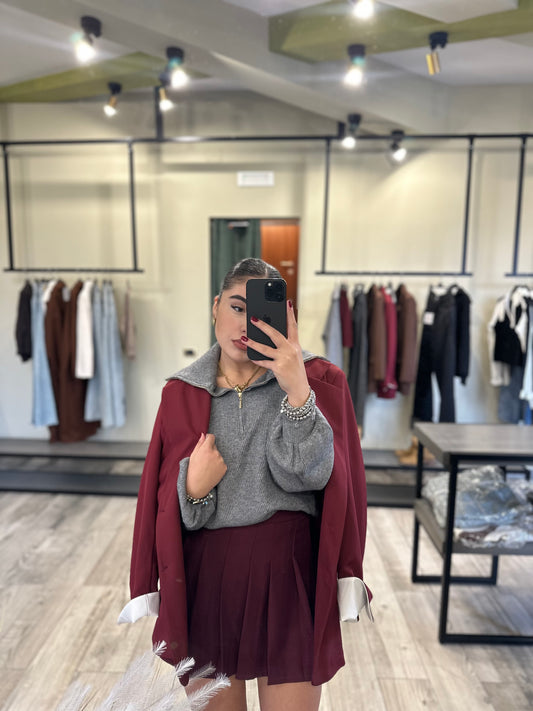 BLAZER OVERSIZE (bordeaux)