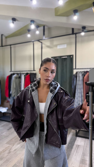 VESTE EN SIMILI CUIR ELIA