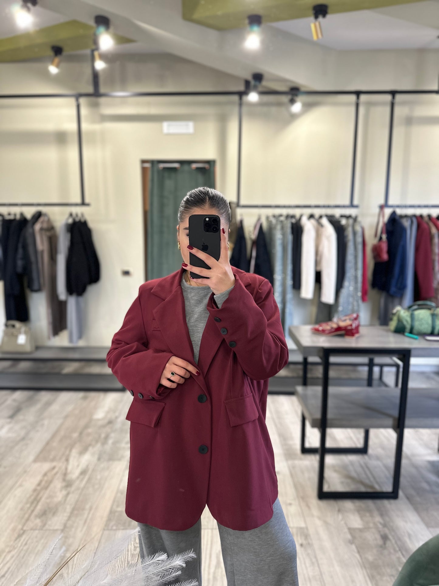 BLAZER OVERSIZE (bordeaux)