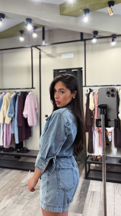 SALOPETTE IN DENIM SOLEA