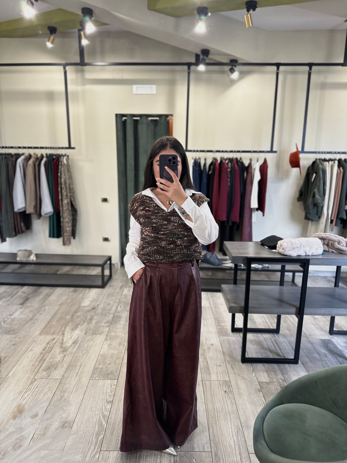 PANTALONE BORDEAUX (ecopelle)