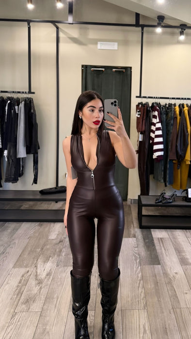 JUMPSUIT ELETTRA BROWN