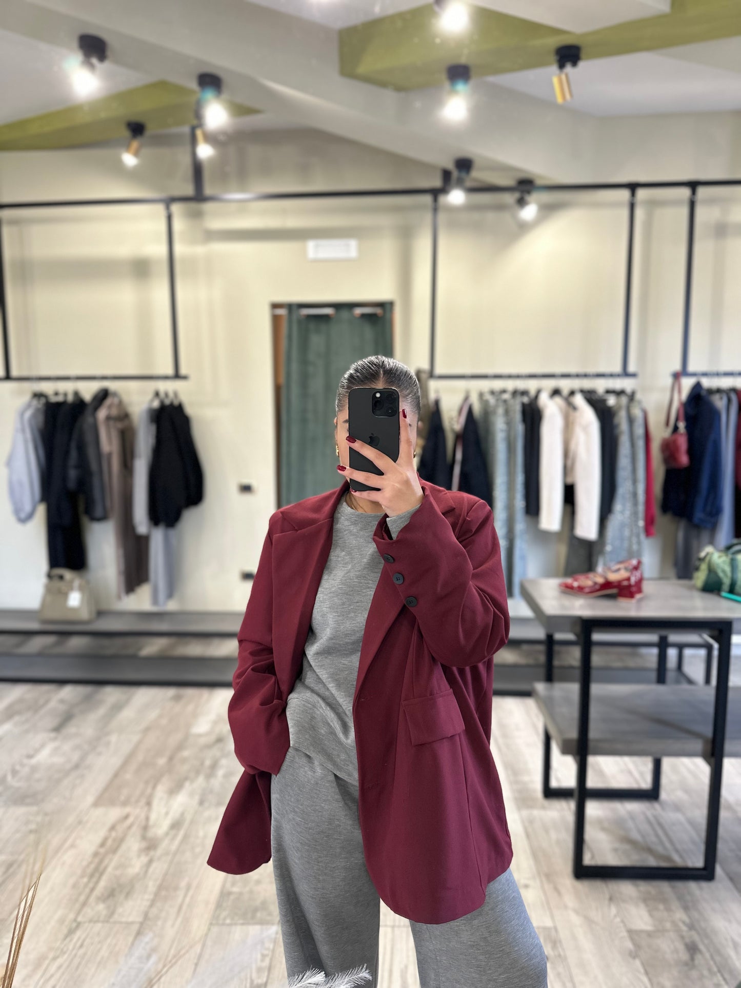 BLAZER OVERSIZE (bordeaux)